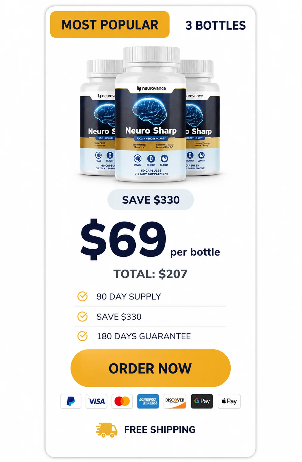 NeuroSharp 3 Bottle Price
